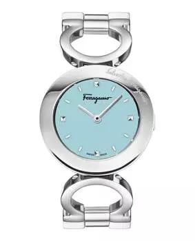 Часы Gancino Salvatore Ferragamo, цвет silver/stainless steel/blue