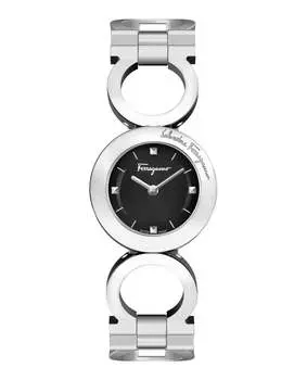 Часы Gancino Salvatore Ferragamo, цвет stainless steel/stainless steel/black