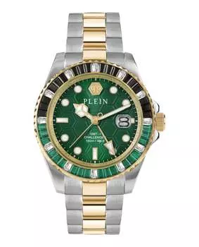 Часы GMT-I Challenger Baguettes PHILIPP PLEIN, цвет two tone/two tone/green