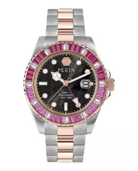 Часы GMT-I Challenger Baguettes PHILIPP PLEIN, цвет two tone/two tone/black