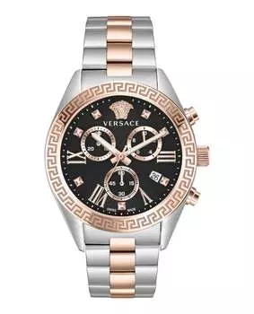 Часы Greca Chrono Versace, цвет two tone/two tone/black