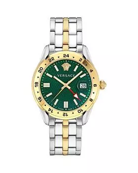 Часы Greca Time GMT, 41 мм Versace, цвет Green