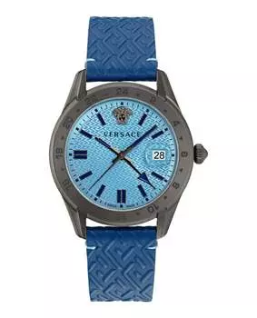 Часы Greca Time GMT Versace, цвет blue/gun/blue
