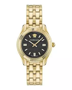 Часы Greca Time Versace, цвет gold/ip yellow gold/black