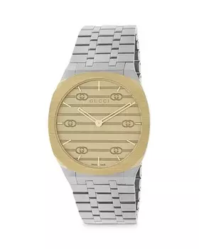 Часы Gucci 25H, 34 мм, золотой