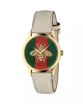 Часы Gucci G-Timeless, 38 мм, коричневый/бежевый