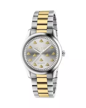 Часы Gucci G-Timeless Bee, 38 мм, серебряный