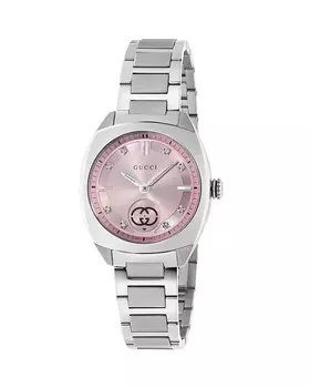 Часы Gucci Interlocking G, 29 мм, розовый