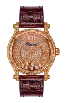 Часы happy sport 36 мм с золотом и бриллиантами Chopard