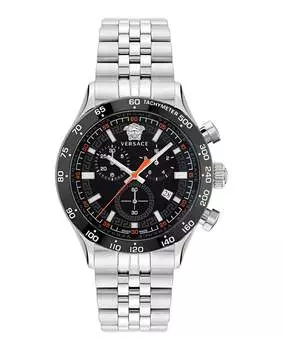 Часы Hellenyium Chrono Versace, цвет silver/stainless steel/black