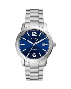 Часы Heritage, 43 мм Fossil, цвет Blue