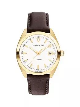 Часы Heritage Datron с кожаным ремешком Movado, белый
