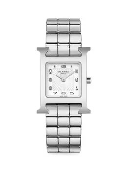Часы Heure H 25MM с браслетом из нержавеющей стали HERMS, серебряный