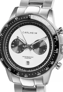 Часы-хронограф Racing Aksel 40Mm Carlheim, белый