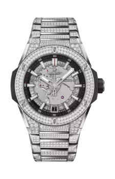 Часы Hublot Big Bang integrated time only titanium pav 40 мм