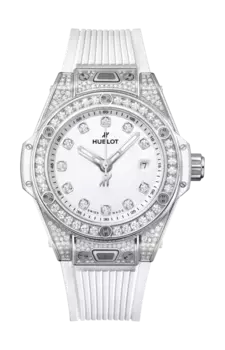 Часы Hublot Big bang one click steel с бриллиантами 33 мм