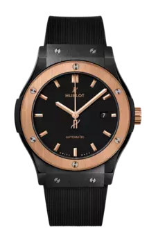 Часы Hublot Classic fusion ceramic king gold с розовым золотом 42 мм