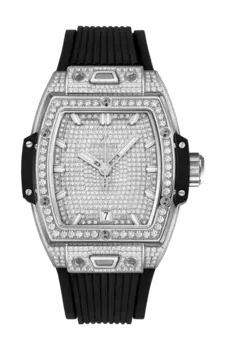 Часы Hublot Spirit of big bang titanium full pav из титана и бриллиантов 39 мм