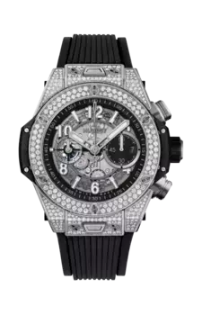 Часы Hublot Unico titanium pave 44 мм