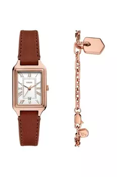 Часы и браслет Fossil, золотой