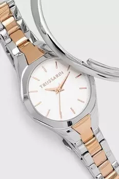 Часы и браслет Trussardi, серебряный