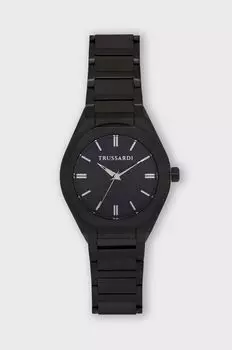 Часы и визитница Trussardi, черный