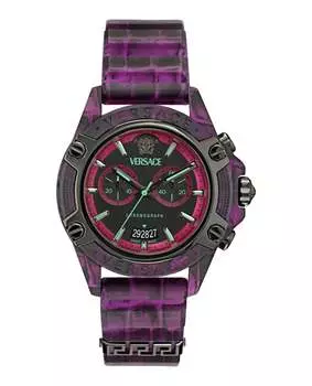 Часы Icon Active с хронографом Versace, розовый/розовый/черный