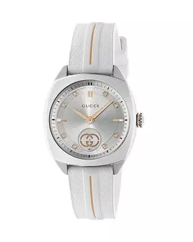 Часы Interlocking, 29 мм Gucci, белый
