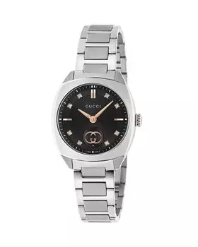 Часы Interlocking, 29 мм Gucci, черный