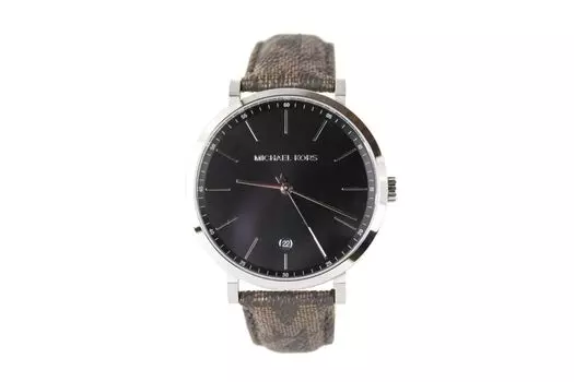 Часы Irving Signature с коричневым кожаным ремешком и нержавеющей сталью Michael Kors