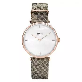 Часы из бежевой кожи Cluse