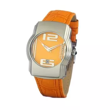 Часы из оранжевой кожи Chronotech, Orange