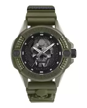 Часы из силикона $kull Ecoceramic PHILIPP PLEIN, зеленый/зеленый/черный