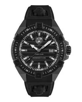 Часы из силикона Urban Pulse PLEIN SPORT, черный/черный/черный