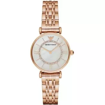 Часы из стали в розовом золоте Armani