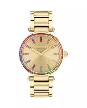 Часы Кэри, 34 мм COACH, цвет Gold