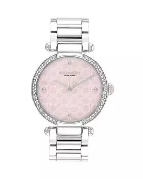 Часы Кэри, 34 мм COACH, цвет Pink
