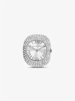 Часы-Кольцо Rylee pav серебристого тона Michael Kors, серебряный