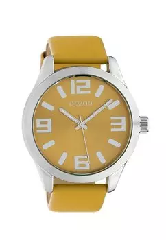 Часы LEDER TIMEPIECES Oozoo, цвет senfgelb/silber