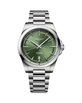 Часы Longines Conquest, 41 мм, зеленый