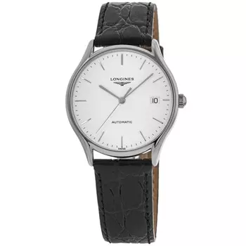 Часы Longines Lyre Automatic с белым циферблатом и кожаным ремешком унисекс L4.860.4.12.2