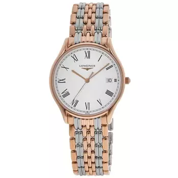 Часы Longines Lyre Quartz с белым циферблатом, двухцветные, унисекс L4.759.1.11.7