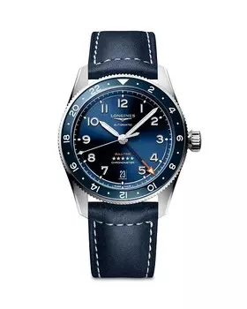 Часы Longines Spirit Zulu Time, 39 мм, синий