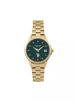 Часы Louise USP8342GR U.S. Polo Assn., зеленый/золотой