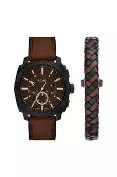 Часы MACHINE Fossil, коричневый