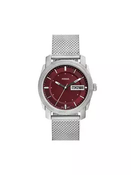 Часы Machine Fossil, серебро