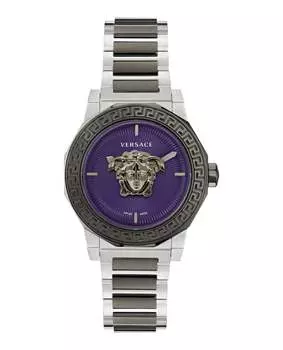 Часы Medusa Deco Versace, цвет two tone/gun/purple