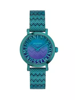 Часы Melrose IP с зеленым браслетом Missoni, зеленый