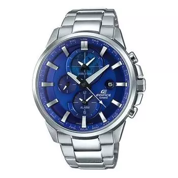 Часы Men's ( Business ) CASIO EDIFICE Design Map Blue Watch Blue Dial Mens Blue Analog, синий