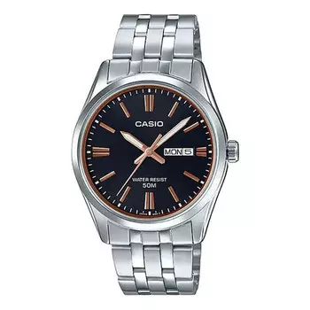 Часы Men's CASIO 50m waterproof quartz 44.3*38*9.7mm Stainless Steel Strap Black Mens, черный